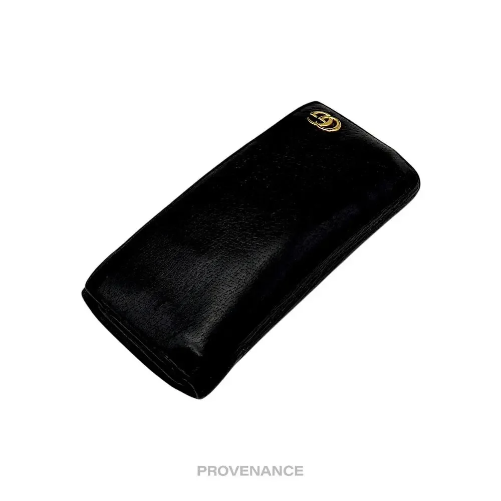 🔴 Gucci GG Marmont Long Wallet - Black Leather